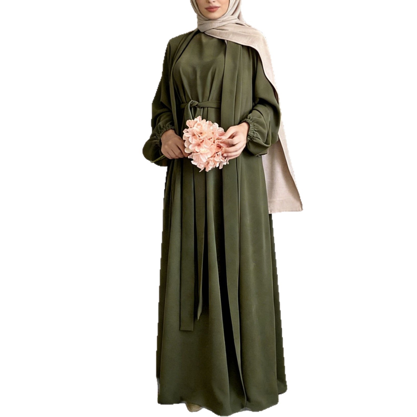 2026 New Cross-Border Abaya Turkish Dubai Robe Prayer Middle Eastern Muslim Women's Dress_ecoleips.com
