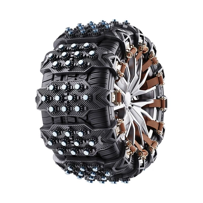 Off-Road Vehicle Universal Thickeneding — Tire snow chain - black-1-pack-comes-with-installation-wrench