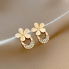 Tide, fashionable trend summer fresh earrings, simple and elegant design, internet celebrity, flowered