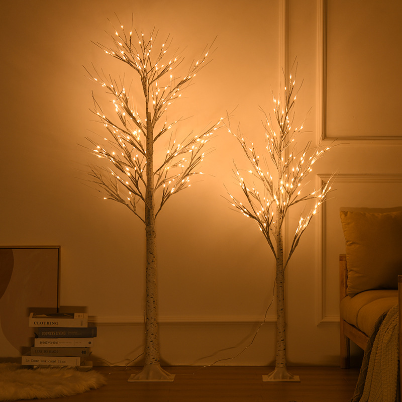 Lámparas LED para interiores, abedul blanco luminoso, año nuevo, festival de primavera, luces decorativas, vacaciones de Navidad, ambiente, paisajes, luces de árboles artificiales