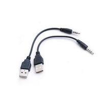 0.2米UBS公转3.5音频线3.5转USB3.5公对USB公转换线 数据线 连接