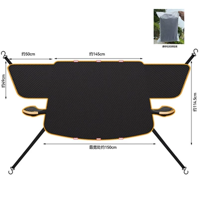 Car Cover, Car Windshield Cover – Car snow shield - orange-binding-6-magnetic-oxford-cloth-front-blocksside-window-blocks4-windproof-straps-frosted-pocket-packaging