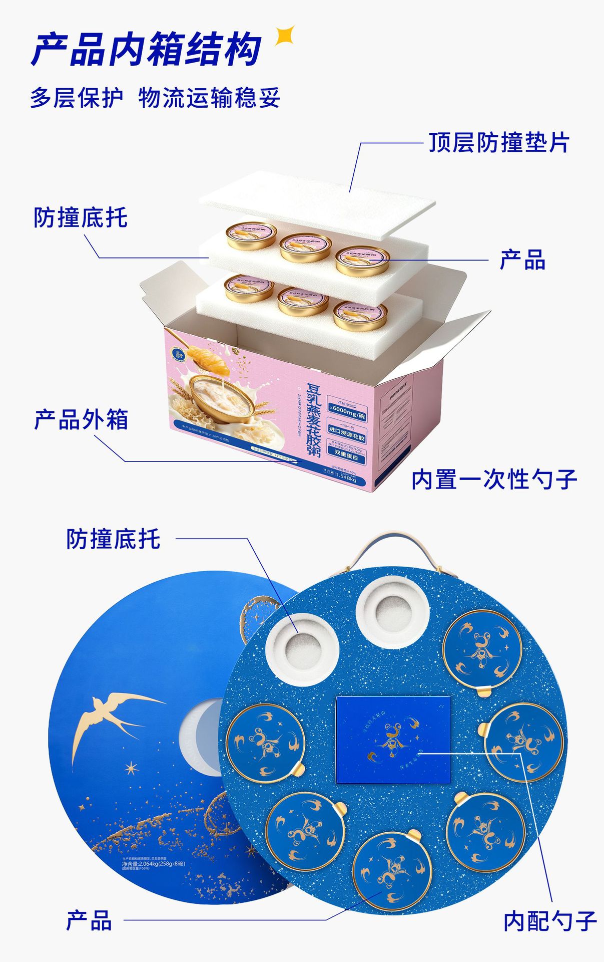 Ready to Eat Bird's Nest Congee Gift Box Assorted Wellness Congee 258g 4 Boxes in use