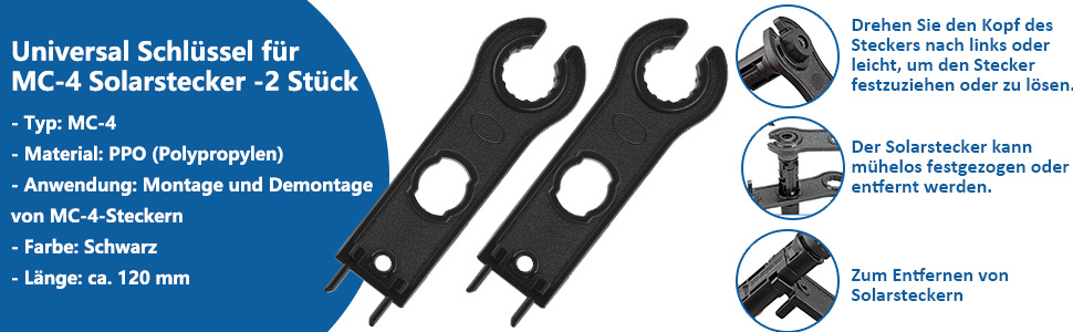 Radikor Solar Crimpzange Set für 2.5/4/6mm² Solarpanel PV Kabel