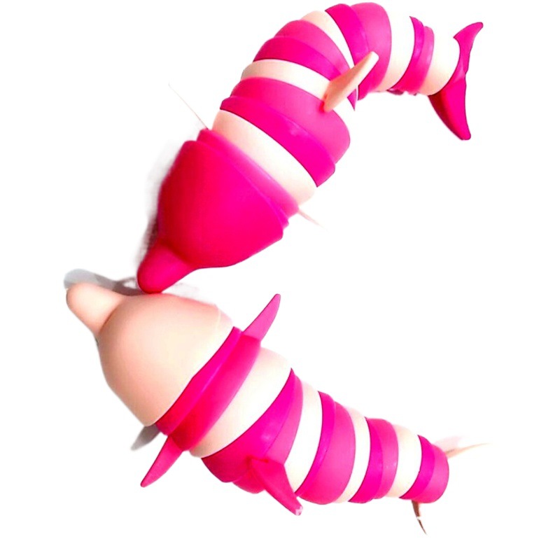 Foreign trade new strange decompression toy snot caterpillar big lobster new milk music slug big shark Yao Yao toy