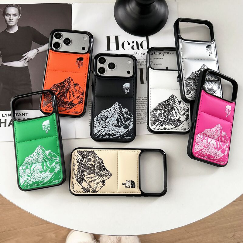 Down Jacket Style North Face Mountain Range iPhone 14/13 Compatible 18 Apple 17/16/15 Pro Max Phone Case Shockproof