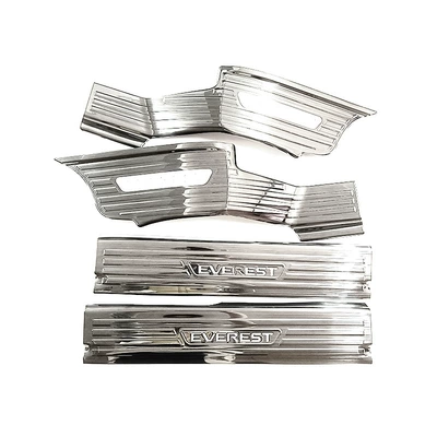 Suitable for 23 Models of Ford Everest Stainless Steel Threshold Strips Modified Welcome Step Plates Trunk Rear Guard Plate Tailgate (Dekorativ pedal başlıqları) - door-inside-4-pieces-of-inner-door-sill-strips-stainless-steel-silver-titanium-brushed-suitable-for-2023-everest