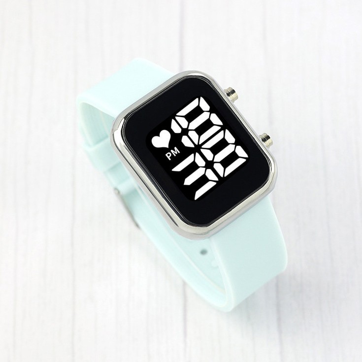 silicone fashionable square trend electronic watch for men and women