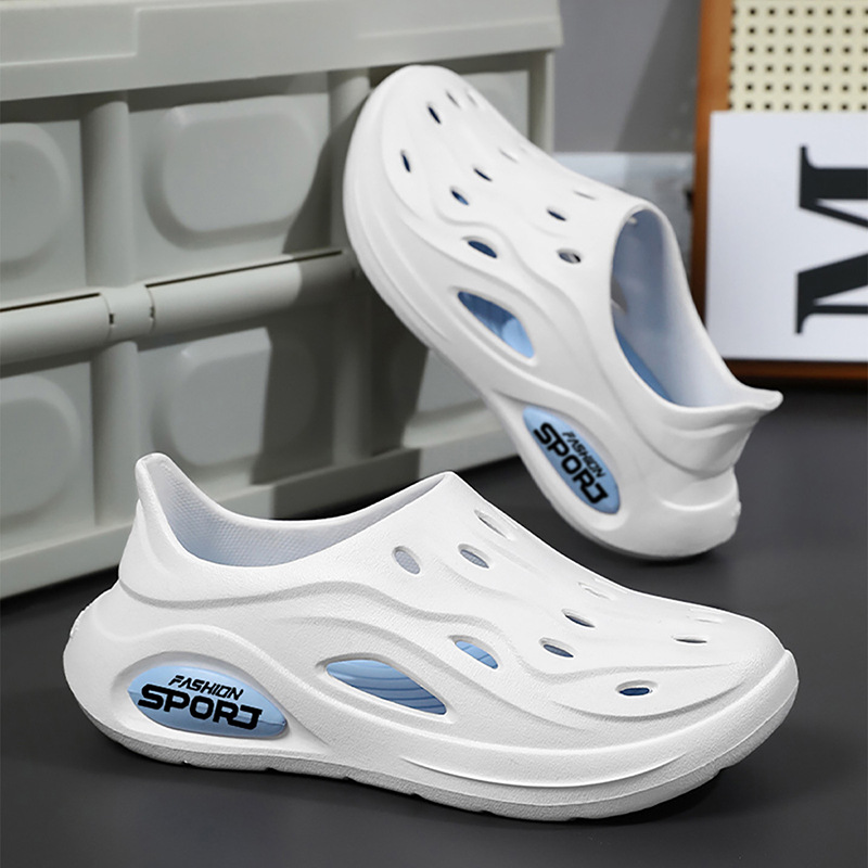 Zapatos con agujeros, zapatos para el hogar de los hombres, zapatos de playa huecos EVA para adolescentes, sandalias y zapatillas de vadeo transfronterizas, sandals