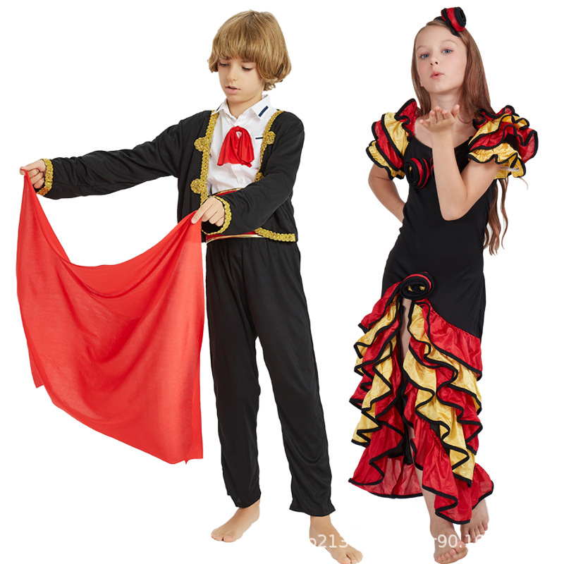cos Halloween Spanish national costume rumba women costume adult children matador costume
