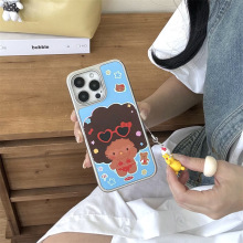 ins风比基尼黑皮kt适用iPhone16苹果15ProMax/14手机壳13新款小众