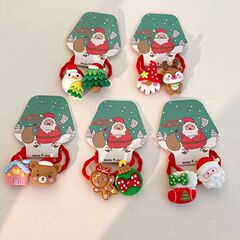 子供の漫画のクリスマスヘアバンドかわいいヘラジカの鐘ヘアロープ女の子のヘアゴムバンドホリデードレスアップヘアアクセサリー