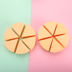 Izilin Triangle Sponge Puff Foundation Makeup Brush White 6-pcs Dry Wet Face Puff Cosmetics Egg Beauty sponge Cleansing Tool