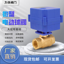 微型电动球阀 DN15 大扭矩 黄铜 排水阀 二通阀 精小型 执行器