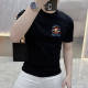 2025 Summer Men's T-shirt Short-sleeved Trendy Brand All-match Base Shirt Trendy Fashion Casual Men's Half-sleeved Clothes Trendy