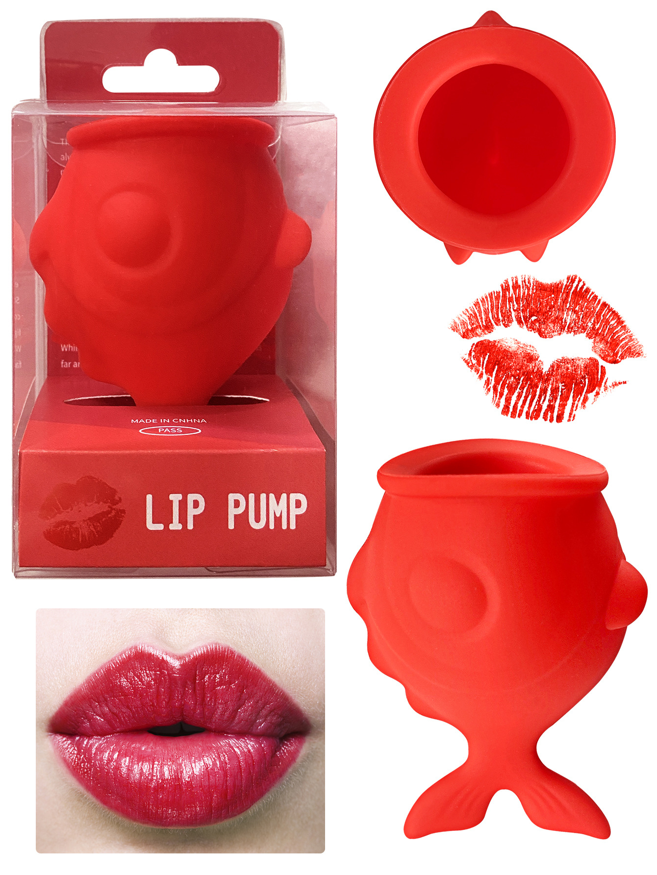 Dispositivo de belleza de labios de silicona, dispositivo de peinado, artefacto de aumento de labios transfronterizo