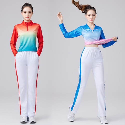 Summer and autumn square dance clothing new performance dance clothing stage group aerobics Jiamusi sports suit 1999