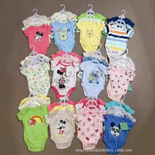 卡通外贸哈衣爬服三件挂a类宝宝爬服婴童外贸爬服批发哈衣直销