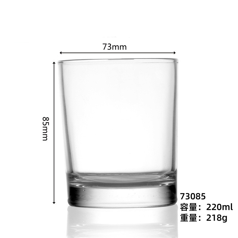 Taza de agua de vidrio al por mayor taza de cuerpo recto taza de té transparente taza de leche de desayuno taza de cerveza taza de cerveza puede imprimir logotipo