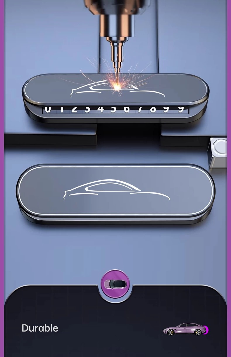 Suitable for the New Generation Xiaomi Su7/Yu7 Parking Number Plate Temporary Parking Phone Number Creative Hidden Accessory