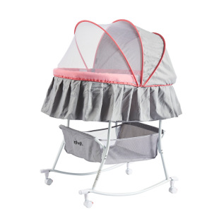 Custom Crib Baby Newborn Mobile Rocking Blue BB Bed Folding Splicing Bed Portable Small Bed
