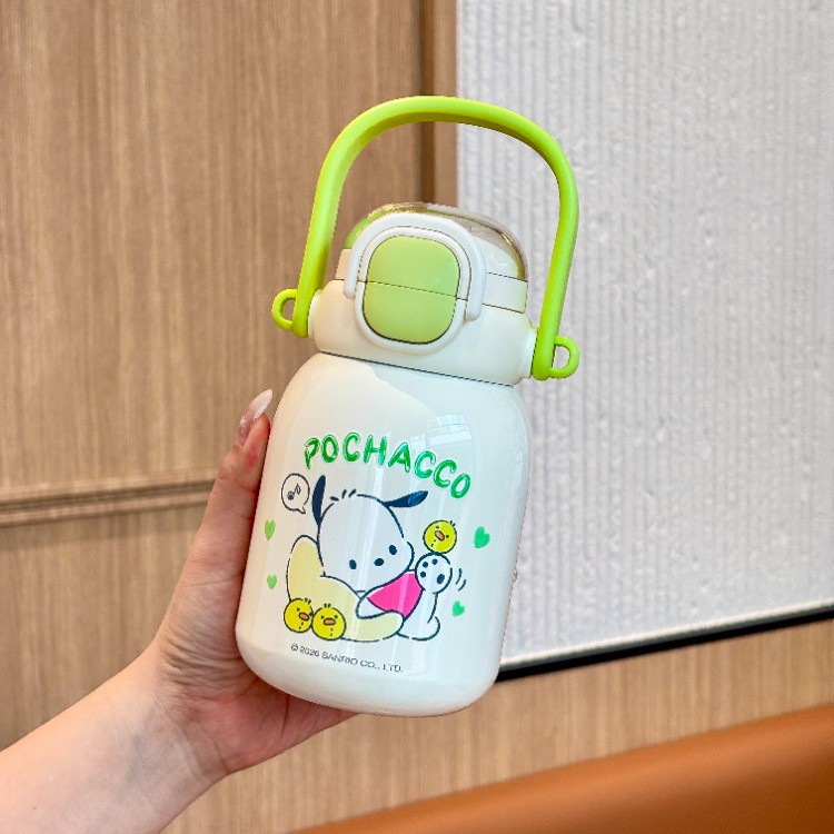 Sanliogou co-brand taza de aislamiento térmico para niños de alto valor facial, taza de paja para bebidas de niñas, taza de estómago especial para la escuela