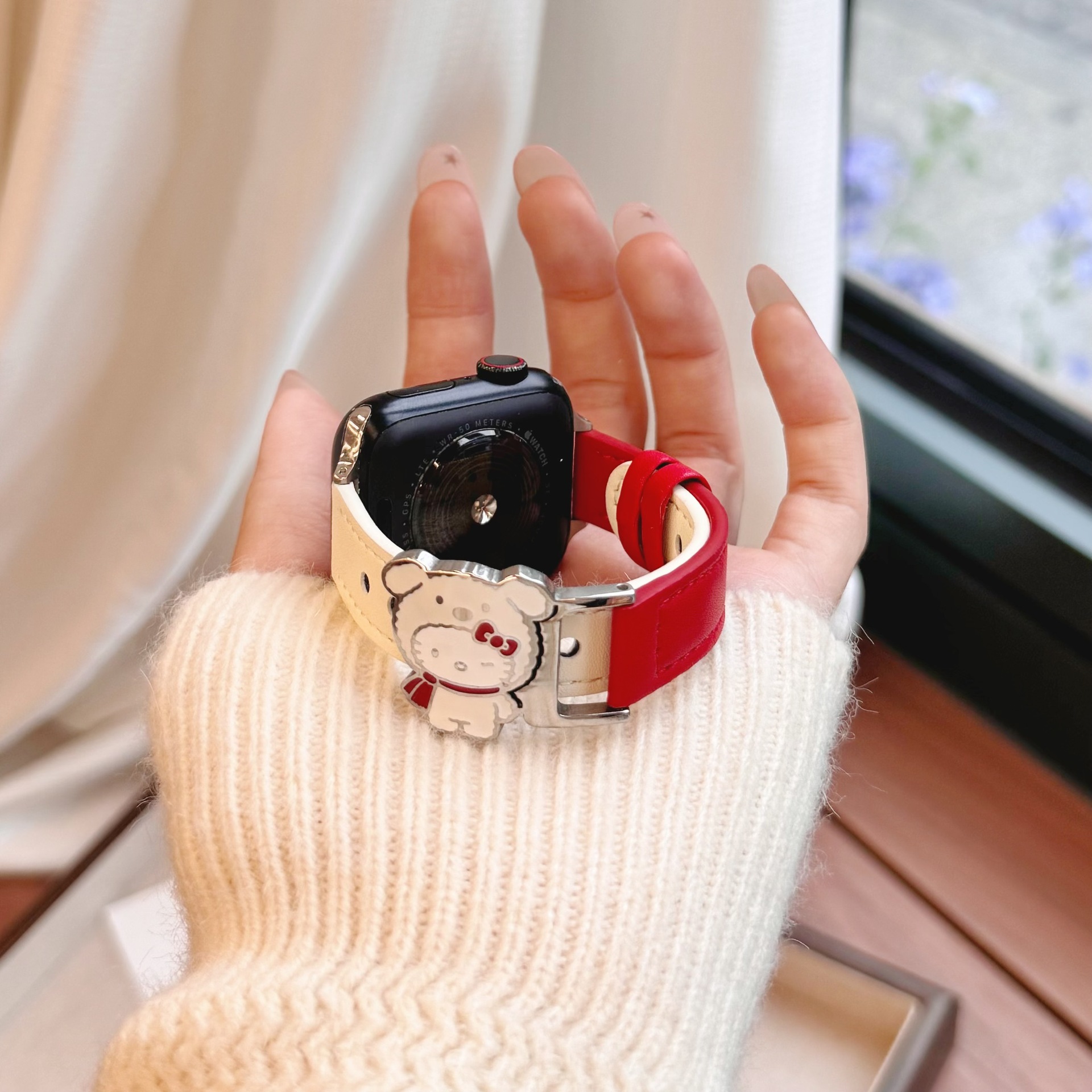Suitable for Apple S11 Generation Iwatch109876Se Scarf Kt Doll Huawei Gt5 Watch Strap Xiaomi 9Pro