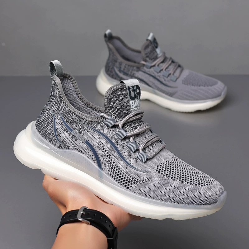 Мужская обувь дикая дышащая летающая обувь сетка обувь кроссовки повседневная спортивная обувь мужская маленькая белая обувь ins тренд папа