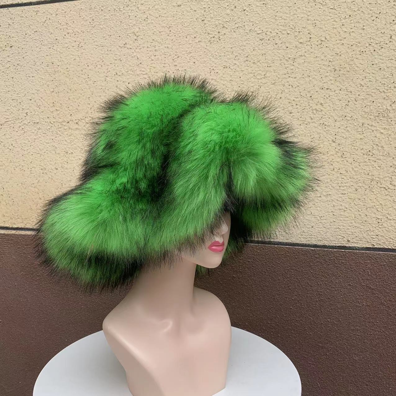 Faux Fur Bucket Hat With Wide Brim - Winter Warm Fashion Hat For Women, Soft & Cozy, Stylish & Trendy (Multiple Colors)_voghion.com