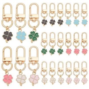 Simple Four-leaf Clover Girl's Heart Keychain Butterfly Schoolbag Pendant Korean Style Girlfriend Fashion Accessories Bag Accessories