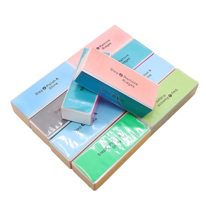 Manufacturer's In-Stock Four-Sided Polishing Blocks, Nail Tools, Nail Polishing Square Blocks, Multi-Color Nail Polishing Tofu Blocks