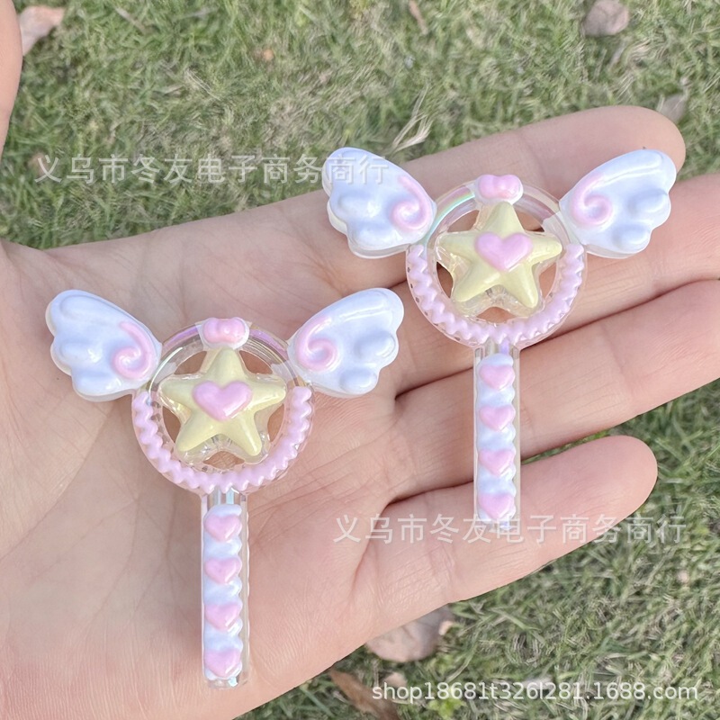 アンドロメダ魔法棒両面異形手絵珠diy携帯チェーンキーホルダービーズアクセサリー材料|undefined