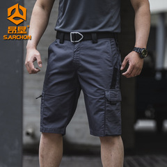 Men's Summer Outdoor Camouflage Work Pants, Waterproof and Durable, 5-Pocket Shorts, Multifunctional Commuting Half Pants
