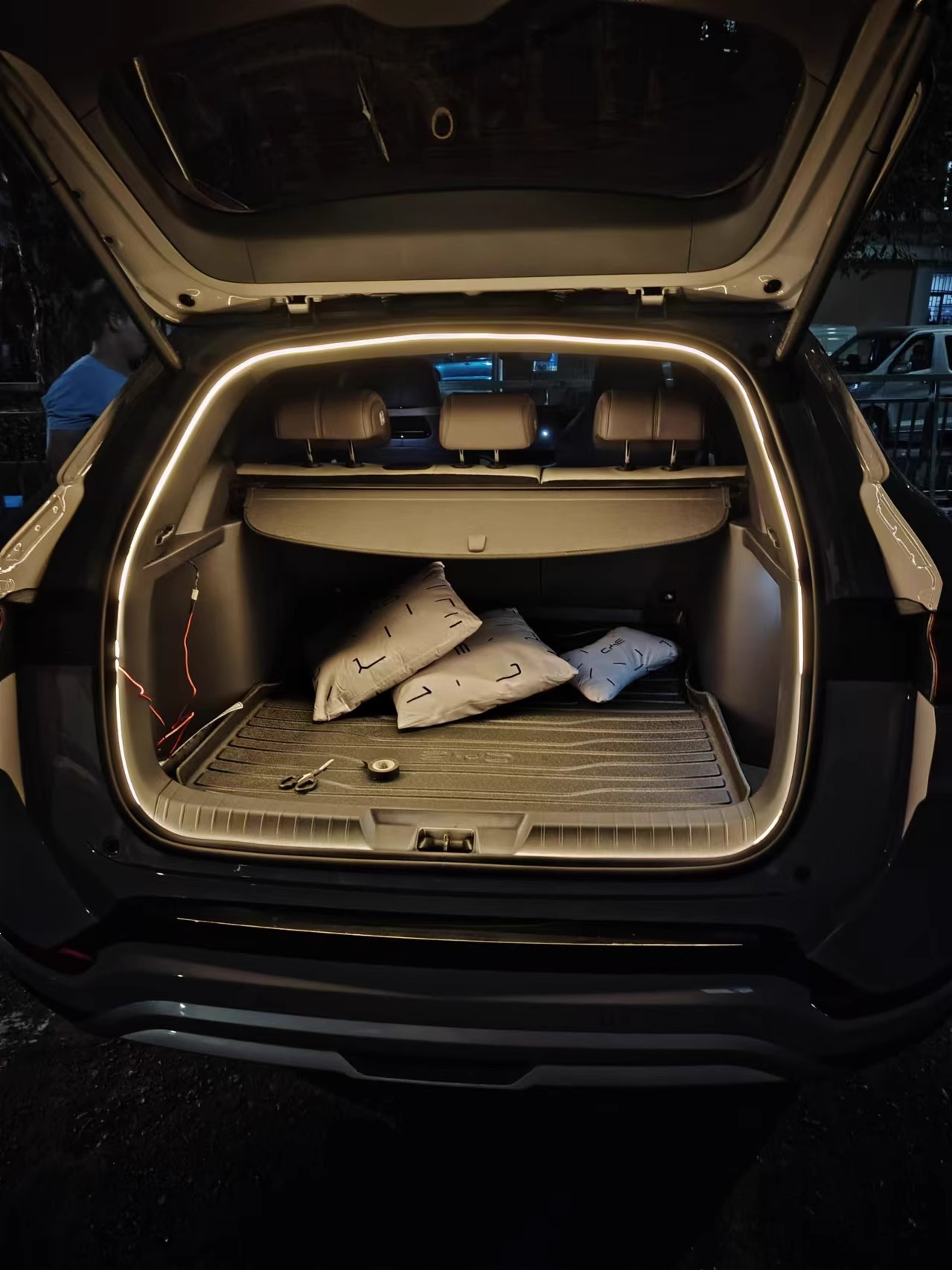 New Car Trunk Lighting Modified Suv Trunk Atmosphere Light Automatic Sensor Led Outdoor Camping Style Light Strip