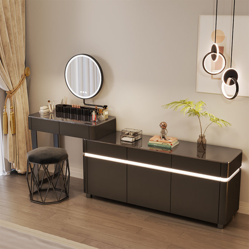 새로운 인기 모델 T-5 검정색 유리 표면 6단 서랍장