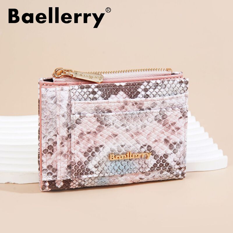 New Wallet Women's Short baellerry Cross-border Snake Multi-card Zipper Coin Purse Niche Card Bag for Women