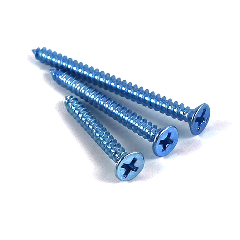 아연 도금 된 크로스 플랫 헤드 셀프 태핑 스크류 고강도 카운터 침몰 헤드 셀프 태핑 레이어드 셀프 태핑 스크류 M4 하드 우드 스크류