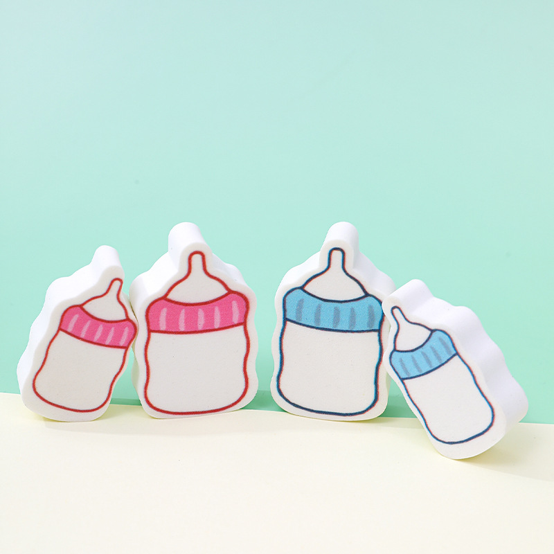 Botella de leche personalizada de fábrica, soplo de polvo plano, no comer polvo, esponja de maquillaje súper suave sin látex, colchón de aire, herramientas de belleza al por mayor