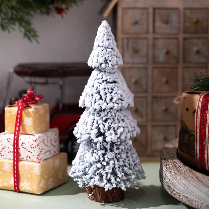 Haobei クリスマスシーン装飾用品杉ミニクリスマスツリーデスクトップ装飾品小さな杉の木クリスマスツリー|undefined