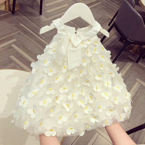 Girls Little Butterfly Dress  Summer Mesh One-Year-Old Dress Female Fashionable Princess Baby Baby Dress