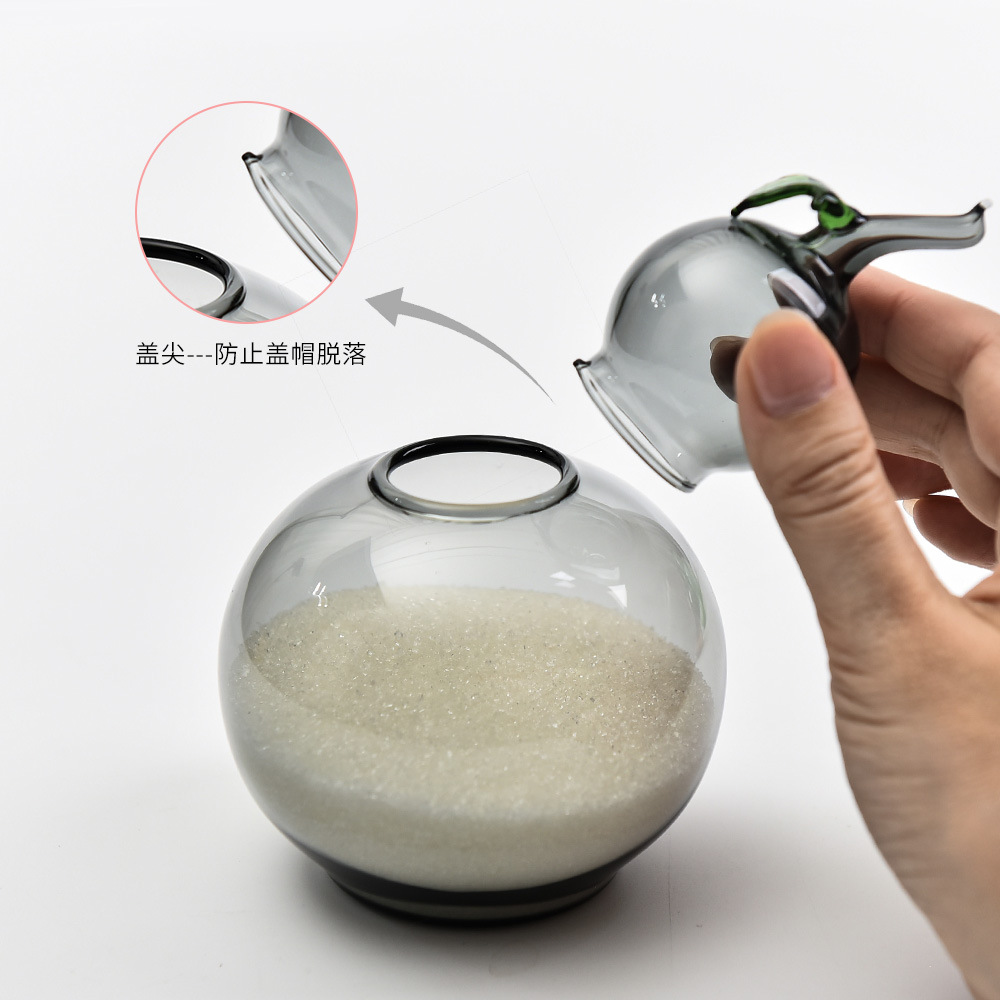 Caja de dulces de calabaza creativa con tapa casera de bocadillos de almacenamiento de celda de alto valor de cara botella de almacenamiento de calabaza de color