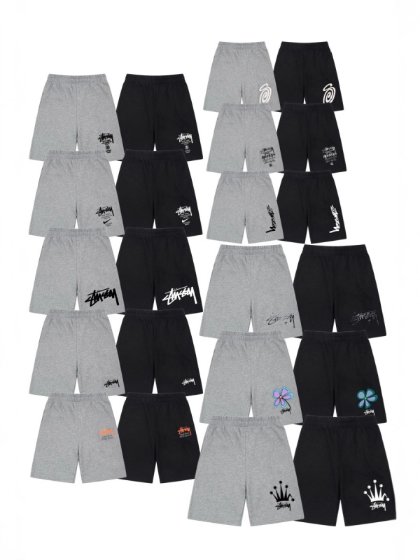 Cross-border foreign trade Stussy printed letter pants skull dice quick-dry shorts unisex knee-length shorts