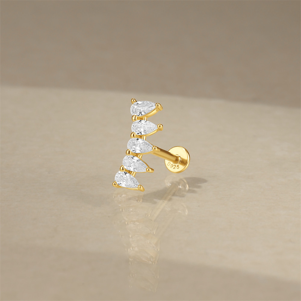 4g Weight Zircon Inlay Material Ear Studs Classification Ear Cartilage Rings & Studs Piercing Type 1 Piece Quantity Holiday, Birthday, Street Occasion 925 Sterling Silver Material Geometric Pattern Unisex Gender Plating Design Casual, Simple Style Style 1 Piece Ear Cartilage Rings & Studs Casual Simple Style Geometric 925 Sterling Silver Plating Zircon Ear Cartilage Rings & Studs 16