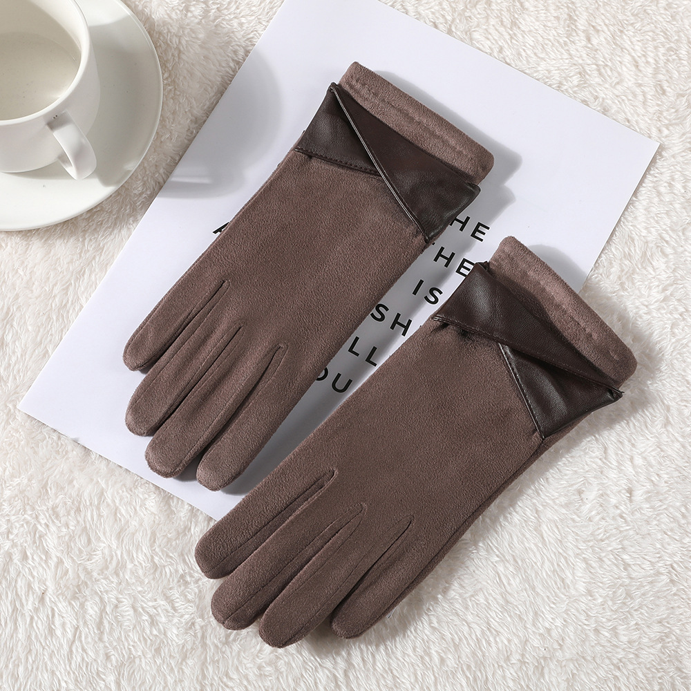 Guantes Térmicos Táctiles para Mujer de Poliéster, A prueba de Viento para Exteriores en Invierno