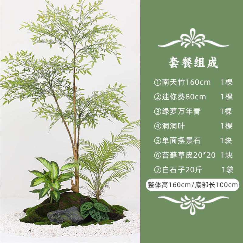 仿真绿植造景组合室内客厅橱窗空间场景装扮仿生植物景观婚庆装饰|undefined