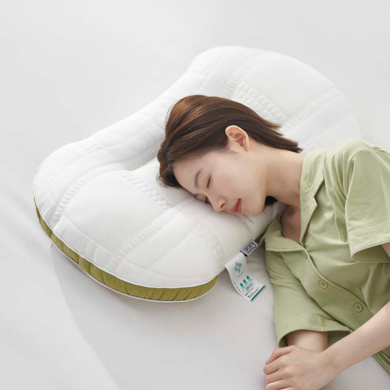 簡約款乳膠決明子護頸枕 家用成人纖維枕芯學生宿舍睡眠直播枕頭