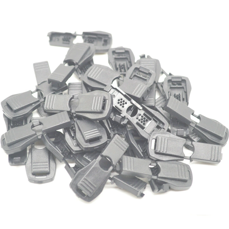 Оптовая пластиковый хвостовой зажим эластичная веревка хвост клип одежда молния нейлоновая веревка Пряжка багажные аксессуары веревка голова и хвост клип