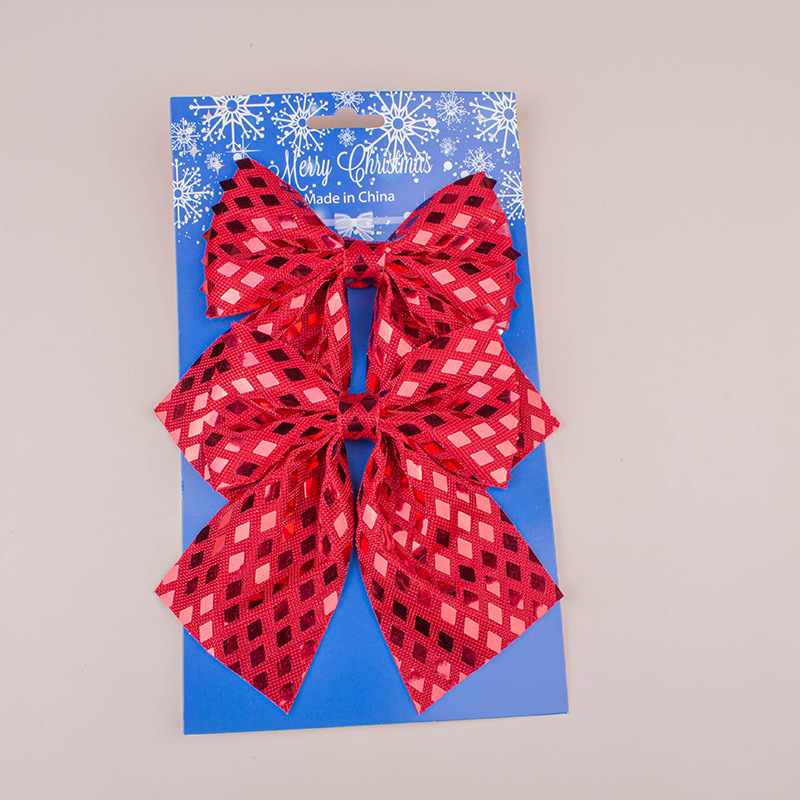 Tejido personalizado sequinilla decoración navideña arco ventana fiesta atmósfera hornear accesorios de embalaje de regalos accesorios