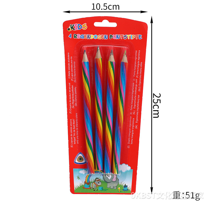 Lápiz de arco iris de color degradado mágico uno multicolor de tres colores pluma de color de graffiti pincel de pintura lápiz de regalo de Estudiante