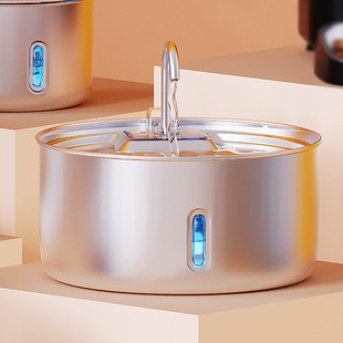 Cat water dispenser automatic filtration cycle stainless steel wired plug-in pet water feeder smart dog water dispenser